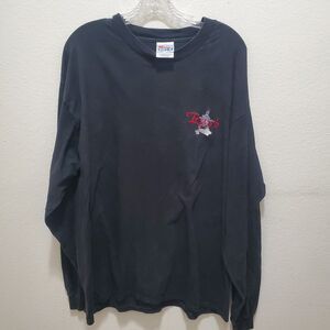 Vintage 90s Rush Test For Echo Shirt Mens XL Black Long Sleeve RARE- Made in USA